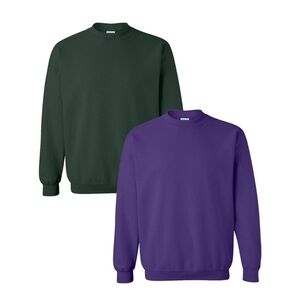 NWOT Gildan Men's Fleece Crewneck Sweatshirt 2 Pack SM Forest-Purple